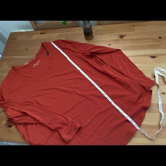 Ava & Viv Long Sleeve Scoop Neck Relaxed Fit Pullover Top Size 2X New With Tags - Picture 9 of 10